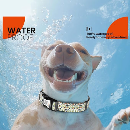 Reflective Dog Collars for Medium Dogs Soft Nylon Camo Green Sized S