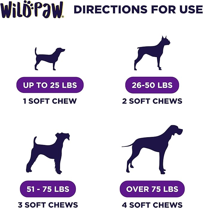 WildPaw WonderBites for Vitamins & Minerals - Essential Probiotic Supplement for Dog Care - Soft Chew Dog Multivitamin - Supports Digestive Health, Immune Health & Joint Health - 90 Soft Chews