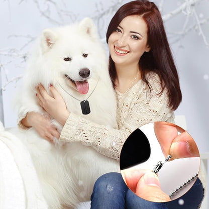 100 Pcs Military Dog Tags Set, 50 Pcs Personalized Engraved Aluminum Blank Dog Tags and 50 Pcs Iron Necklace Chain, Blank Dog Tags for Engraving, Dog Tags for Men, Black