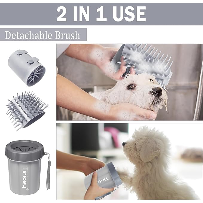 Dog Paw Cleaner for Medium Dogs (with 3 Absorbent Towels), Dog Paw Washer, Muddy Paw Cleaner, Pet Foot Cleaner