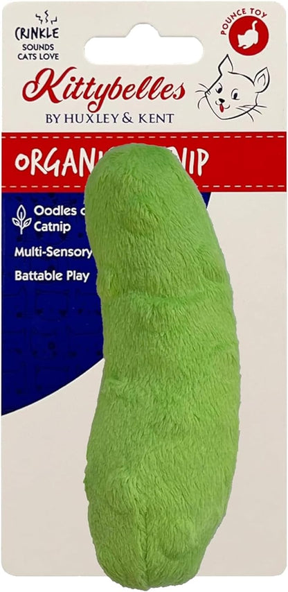 Huxley & Kent Plush Cat Toy - Interactive Catnip Toy for Cats & Kittens - Soft with Crinkle & Catnip - Fun Indoor Play - Pickle