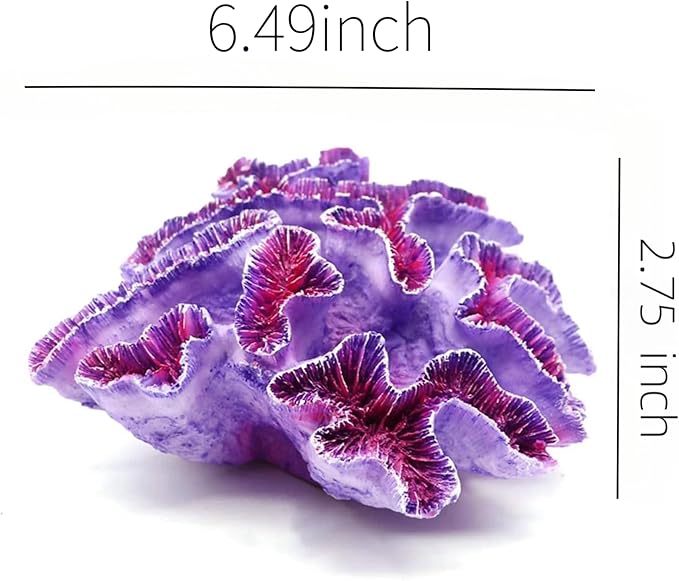 Fish Tank Coral Decoration - Aquarium Simulation Fighting Fish Dodge Cave - Betalie Fish Home Colorful Mountain (Large Purple Coral)