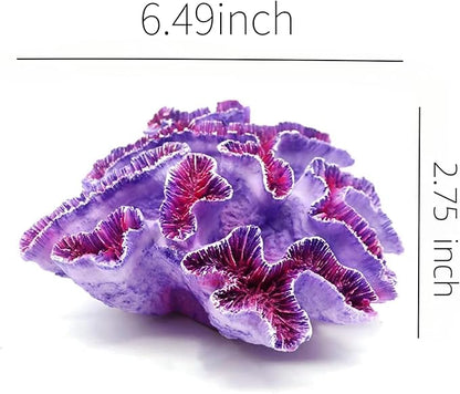 Fish Tank Coral Decoration - Aquarium Simulation Fighting Fish Dodge Cave - Betalie Fish Home Colorful Mountain (Large Purple Coral)