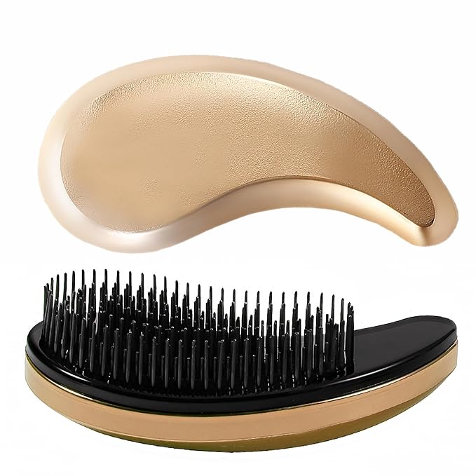 Puppy Brush, Soft Dog Brush for Grooming, Puppy Hair Remover Brush Comb, Grooming Tool for Poodles,Teddy, Yorkies, Maltese, Shih Tzu, Chihuahua, Gold