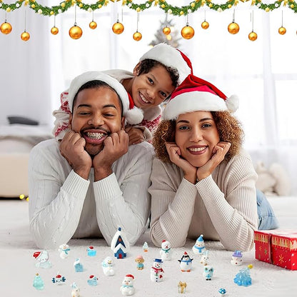 56 Pcs Winter Mini Resin Animals, Winter Miniature Blue Figures Tiny Resin Snowman Penguin Snowflake Duck Elk Christmastree for DIY Winter Snow Globes Crafts Fairy Garden Home Decor