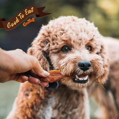 Gootoe Turkey Tendon Dog Treats, Ring (M) 1 lb, 100% USA Sourced Turkey, Natural Snack, Premium Puppy Chews, Hypoallergenic, Rawhide Free, Reseal Value Bag, Size for Medium Dogs