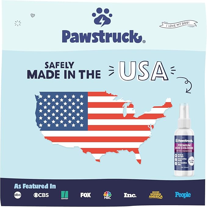 Vet Recommended Premium Dog Cologne & Perfume Deodorizing Spray - Long Lasting Puppy Safe Sensitive Skin Formula Made in USA - Grooming Odor Eliminator - Fresh Cucumber Melon Scent - Alcohol Free 4 oz