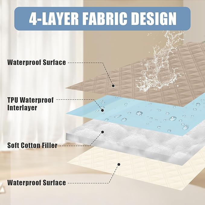 Smiry Waterproof Dog Blanket, Reversible Dog Bed Cover Pet Blanket, Soft Couch Cover for Dogs Washable, Bed Couch Sofa Furniture Protector for Puppy Cat Kids (82"x102", Taupe/Beige)