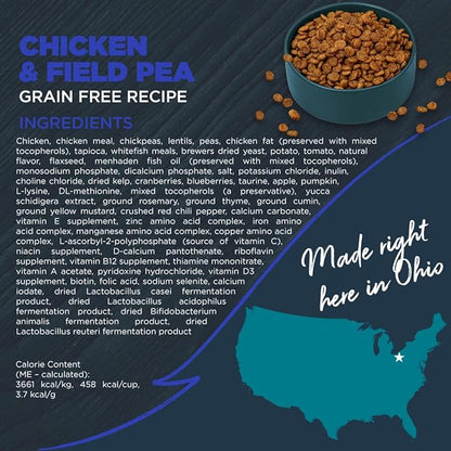 Blackwood Grain Free Dry Dog Food, Chicken & Field Pea Recipe, 4.5 Pound Bag for All Life Stages, Slow Cooked with Vitamins & Minerals for a Balanced Diet