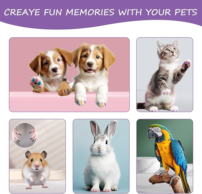 15 Colors Dog Safe Nail Polish Pen Quick Dry, Pet Nail Colors for Cats/Dogs/Birds/Rabbits, Easy to Apply