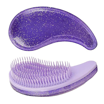 Puppy Brush, Soft Dog Brush for Grooming, Puppy Hair Remover Brush Comb, Grooming Tool for Poodles,Teddy, Yorkies, Maltese, Shih Tzu, Chihuahua, Starry Purple