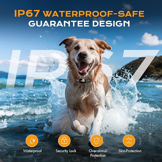 Dog Shock Collar with Remote Control,2600FT Smart Dog Training Collar with 3 Training Modes,IPX7 Waterproof,Dog Shock Collars with Security Lock for Large, Medium and Small Dogs(8-110lbs).