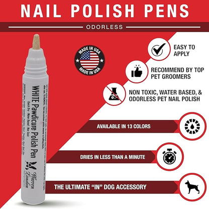 Warren London Pawdicure Polish Pen - Non-Toxic Dog Nail Polish Pen