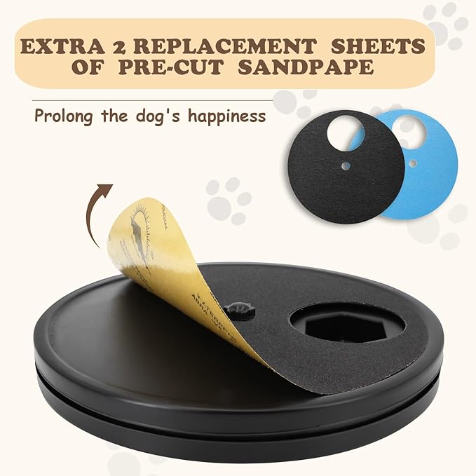 Dog Nail Scratch Board - 3 in 1 Rotatable Round Dog Scratch Pad for Nails with Treat Box, Dog Nail File Toy, Scratching Board for Dogs,Shorten Dog_ Side Nail Easier for Small and Large Dogs