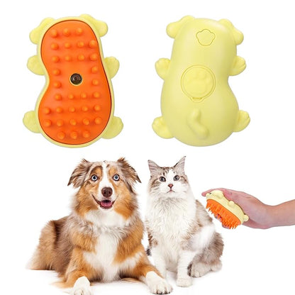 AIERSA 2024 New Upgrade Steam Cat Brush with 2 Gear Steam,3 In 1 Cat Steam Brush,Steam Brush for Cats, Steamy Pet Brush for Massage,Removing Loose Hair And Clean