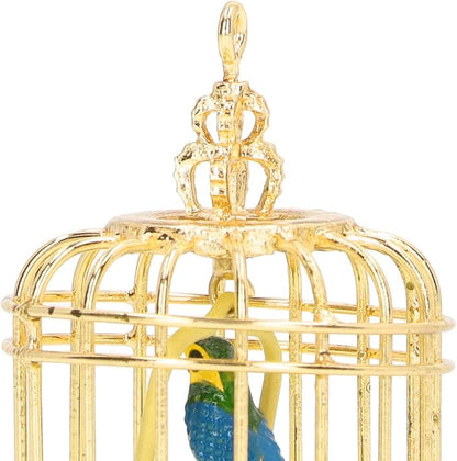 Bird Cage Decor, 1:12 Dollhouse Accessory Metal Small Bird Cage, 5.7x3.5x3.5cm Gold Mini Birdcage for 1/12 or 1/6 Scale Dollhouses