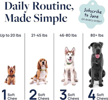 Veterinary Formula Dental Health Supplement for Dogs  Vet-Formulated Chews with EpiCor® & Kelp  Smart Vitality Supports Plaque, Tartar, Breath & Oral Health, 60 Soft Chews