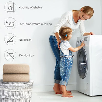 Waterproof Dog Blanket, Washable Anti-Slip Pet Couch Covers for Sofa,Pet Hair Resistant Blankets Bed Chair Furniture Couch Protector for Dogs-52x82,Beige