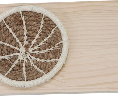 Wontee Bird Perch Stand with Nest Bird Breeding Nest Bed Wooden Platform for Budgies Parakeets Cockatiels Conures (S)