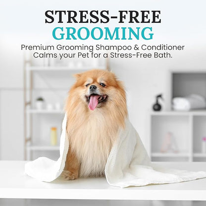 605Products Premium Dog Shampoo & Conditioner - Gentle Formula for Itchy & Sensitive Skin, Puppy Odor Eliminator, Natural Moisturizer (10oz)- Oatmeal