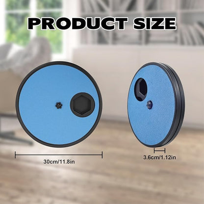 3 in 1 Rotatable Round Dog Scratch Board with Food Storage Compartment Box Nail Grinder Claw Care, Stress-Free Dog Scratch Pad (Blue)