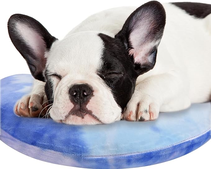 Dog Pillow, U-Shaped Dog Calming Pillow for Pet, Soft Dog Neck Pillow Machine Washable Dog Bed Pillow for Dog and Cat Enhance Sleep Quality(Tie-dye Purple Blue, Large)