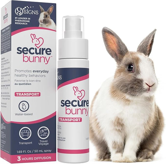 SecureBunny Transport, Water Based Calming Travel Spray, Naturally Supports Calm and Wellbeing, Naturally Relieving Anxiety and Stress