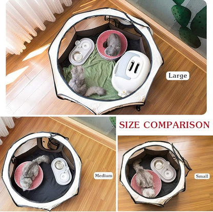 BODISEINT Portable Pet Playpen, Dog Playpen Foldable Pet Exercise Pen Tents Dog Kennel House Playground for Puppy Dog Yorkie Cat Bunny Indoor Outdoor Travel Camping Use