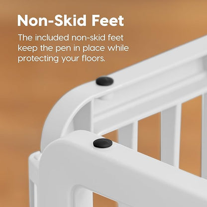 IRIS USA Puppy Playpen Dog Playpen Fence Enclosure with Dog Gate Door - Indoor Pet Playpen - 4 or 8 Panel