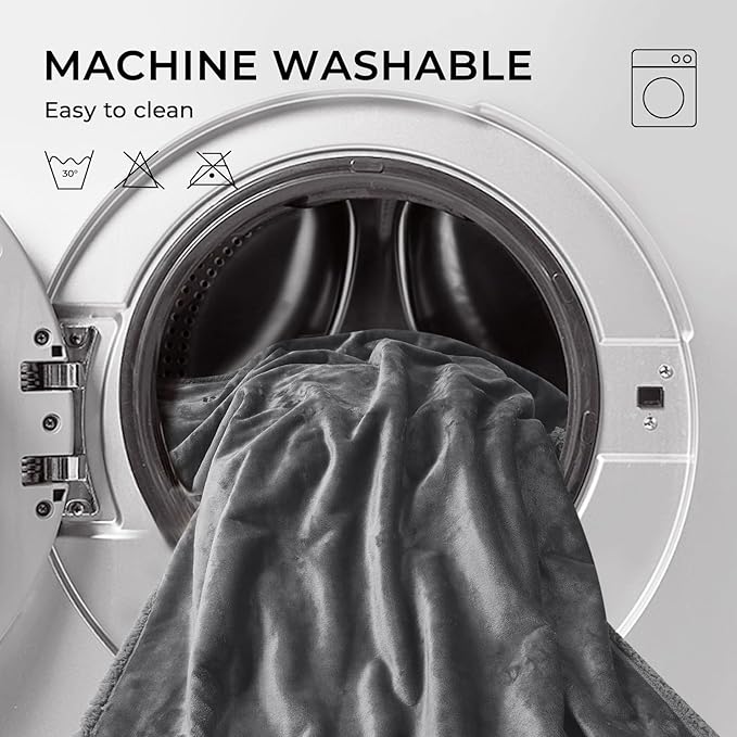 Waterproof Pet Blanket, Liquid Pee Proof Dog Blanket for Sofa Bed Couch, Reversible Sherpa Fleece Furniture Protector Cover for Small Medium Large Dogs Cats, Dark Gray King Sizeï¼100" x 85"ï¼