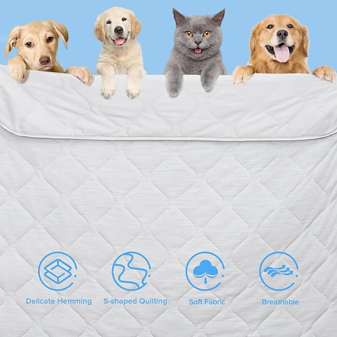 Rywell Cooling Mat for Dogs,Dog Cooling Mat Q-Max>0.5, Durable&Versatile with Cooling&Soft Surfaces for All Seasons,Protect Sofa Bed from Scratches&Chewing,40 * 60IN Washable Dog Blanket