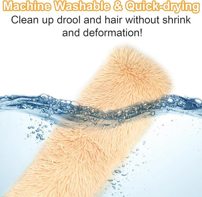 Mity rain Dog Pillow, Dog Calming Pillow for Anxiety Relive, Double Side Long Pillow for Large and Medium Dogs Joint Relief Sleeping Improve, Pet Calming Toy Yellow