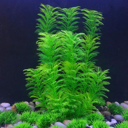 Hamiledyi Aquarium Plants Plastic Decor Fish Tank Green Decorations Plants Ornament Safe for All Fish,Extra Large 23-inch Tall, 2 Packï¼_reen Style Aï¼