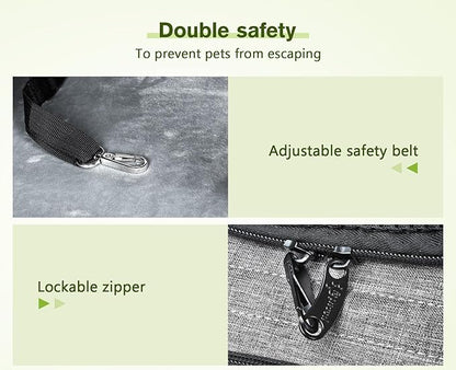 Pecute Cat Carrier Dog Backpack, Backpack for Small Pets, Portable Breathable Rucksack with Front Opening-Mesh Window-Pockets, Airy Space for Carrying Puppy Dogs and Cats