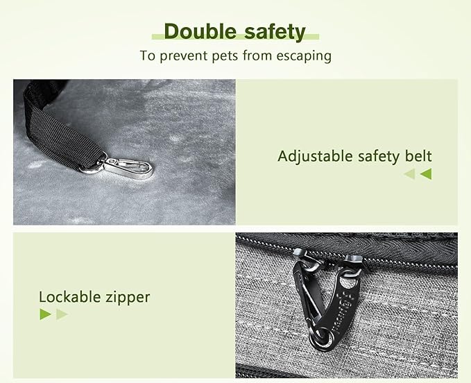 Pecute Cat Backpack with Breathable Mesh, Dog Backpack Carrier with Multi-Pockets, Cat Carrier Backpack Comfortable, Cat Backpack Carrier for Travel Hiking and Camping Gray