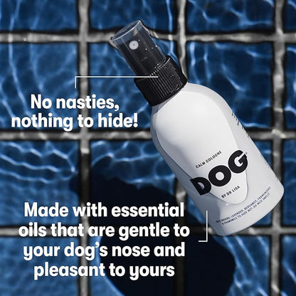 DOG by Dr Lisa - Calm Cologne - With Lavender, Bergamot, Frankincense & Chamomile - Natural Dog Perfume - Pet Deodorant Spray - Plant-Based Essential Oils - Vegan - 4.2oz