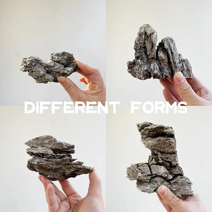kecilke Seiryu Stones Aquarium Rocks Hardscape Stone for Aquariums, Fish Tanks, Bonsai, Terrariums, Wargaming Dioramas, Indoor or Outdoor Gardens(11lb 2-7inches)