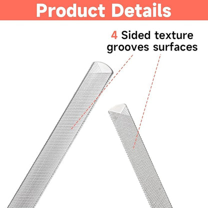 2 Pieces Stainless Steel Nail File for Dogs Women, Ymapinc Toe Nail Files for Thick Nails Professional Finger 4 Sided for Men Seniors & Dogs