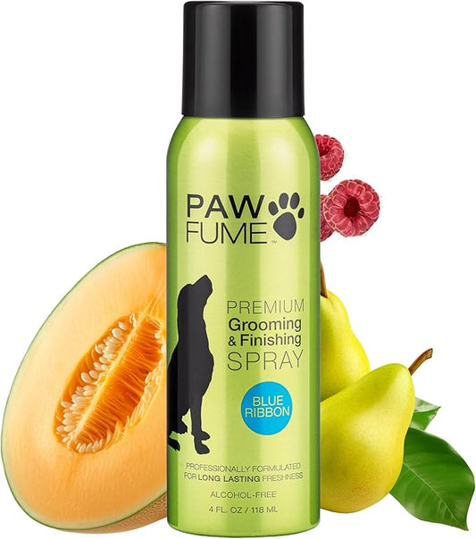 PAWFUME Dog Perfume Spray for Grooming, Blue Ribbon, 1-Pack  Keep Your Pup Fresh All Day  Probiotic, Alcohol-Free, Detangling & Moisturizing  Salon-Quality Dog Spray Deodorizer Perfume