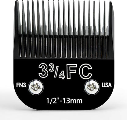 3 3/4FC- Clipper Blade, Detachable Dog Grooming Replacement Blades Compatible with Andis,Compatible with Oster A5, fit for Wahl KM Series Pet Clippers, Made of Ceramic & Stainless Steel