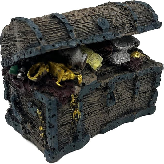 Mipukbay Fish Tank Decorations, Aquarium Decor Treasure Chest Aquarium Ornament for Small Tank