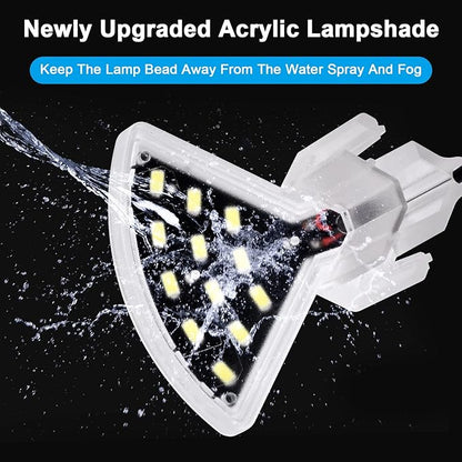 WEAVERBIRD Aquarium Light M3 Fan Shape Fish Tank LED Light 5W 12 LED Planted Clip Lamp for 4-10Inch 6mm Thick Fish Tanks