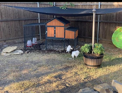 Dog Kennel Shade Cover 95% Sunblock Shade Tarp Panel Net Mesh with Grommets for Outdoor Dog House Large Pet Crate Chicken Coop, 10ft x 10ft