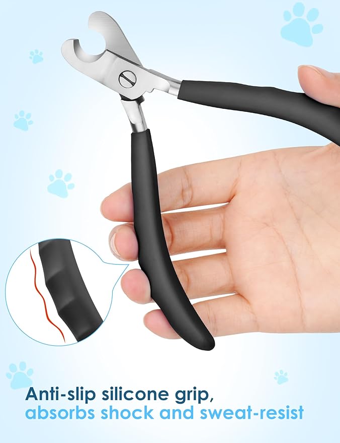 Heavy Duty Dog Nail Clippers -_uts Thick Nails Like Butter__pgraded Large Opening Professional Toenail Trimmer Razor Sharp Blade for Medium to Giant Breed (Black)