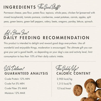 Fromm Four-Star Nutritionals Parmesan Cheese Dog Treats - Premium Oven Baked Dog Snacks - Cheese Recipe - Pack of (3) 8 oz Bags