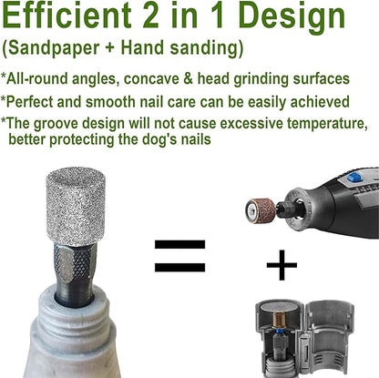 Diamond Dog Nail, 1/8'' Nail Tool for Dogs, for Animals Nail Care & Home Grinder Tools for Dogs and Animals