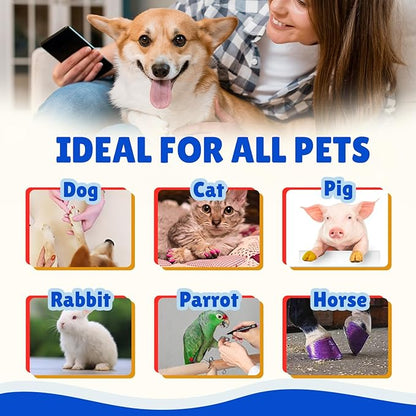 18 Metallic & Matte Colors Dog Nail Polish Pens Quick Dry with Dog Nail File, Non Toxic Glitter Dog Safe Nail Polish, Easy to Apply Pet Safe Accessories for Small and Large Puppies