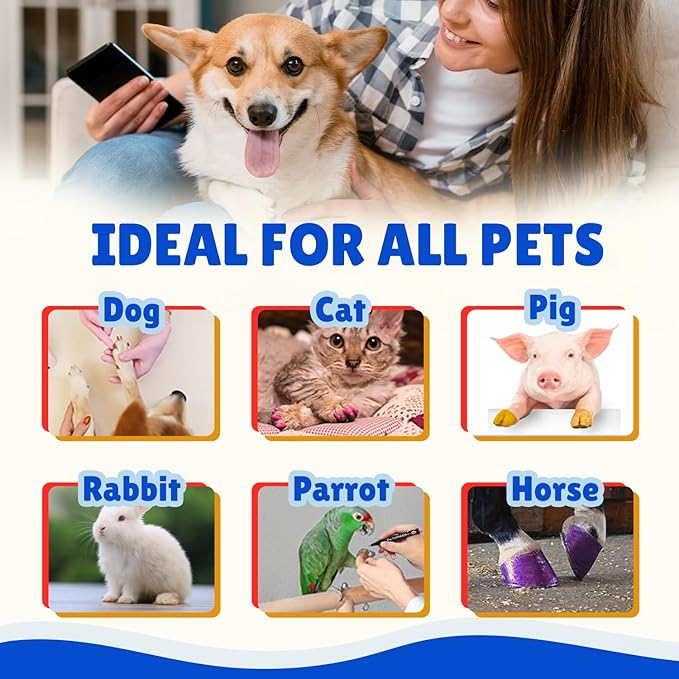 Dog Nail Polish Pens Quick-Dry Set  8 Metallic & Matte Colors Pawlish Pens, 1 Nail File with 1 Top Coat Pen  Non-Toxic, Easy to Apply, Pet-Safe Accessories for Small & Large Puppies & Cats