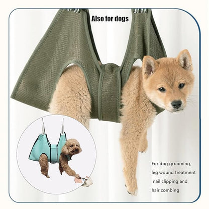 Cat and Dog Grooming Hammock with Safety Belt for Nail Clipping_rooming,Cat Bathing Bag for cat Nail Trimming,Pet Claw Care Bag, Dog Grooming Harnessï¼_,Be Sure to Check The Size Chartï¼_