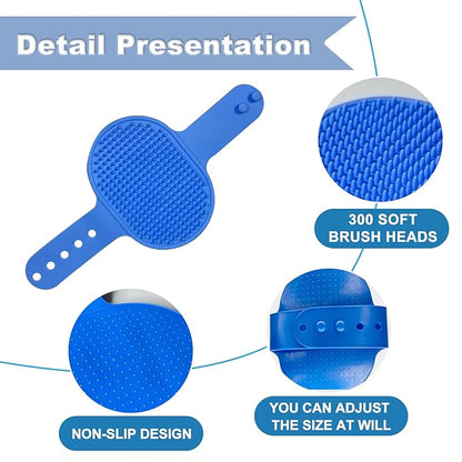 2pcs dog washing gloves and dog bath brush, 2-in-1 pet shower set | Suitable for dogs, cats, bath massage, and pet grooming